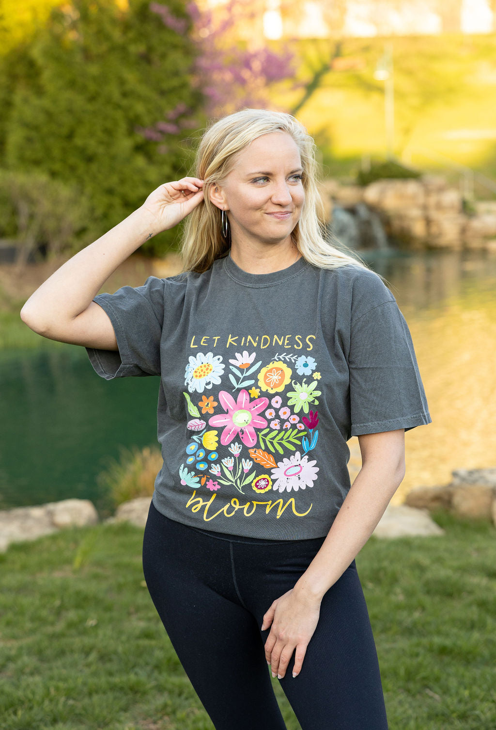Let Kindness Bloom comfort colors tee
