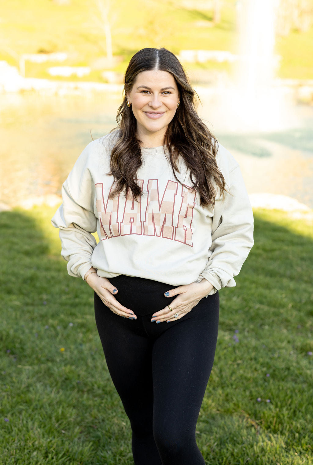 Checkered Mama Crewneck