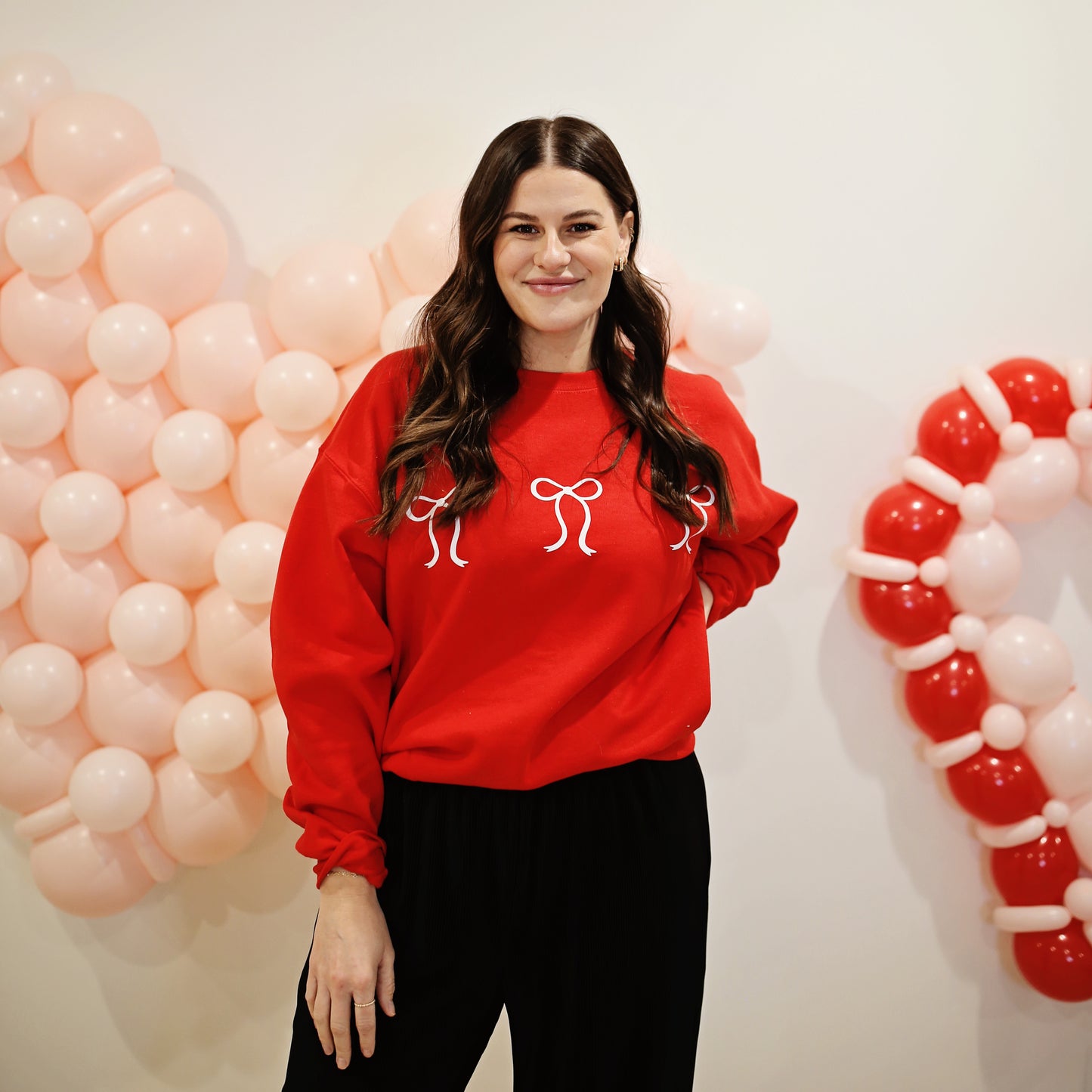 Triple Bow Valentine Crewneck