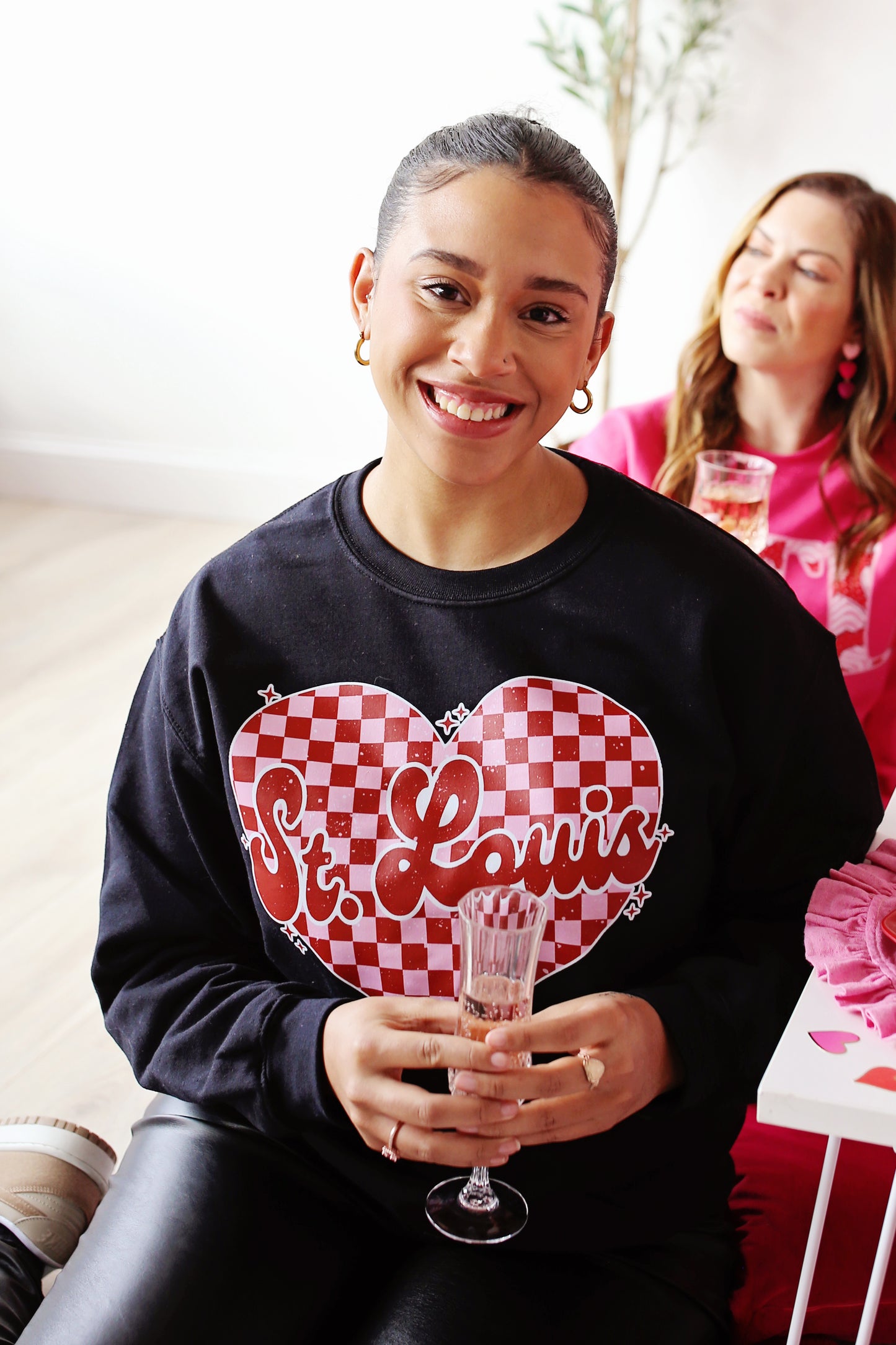 St. Louis Checkered Heart Crewneck