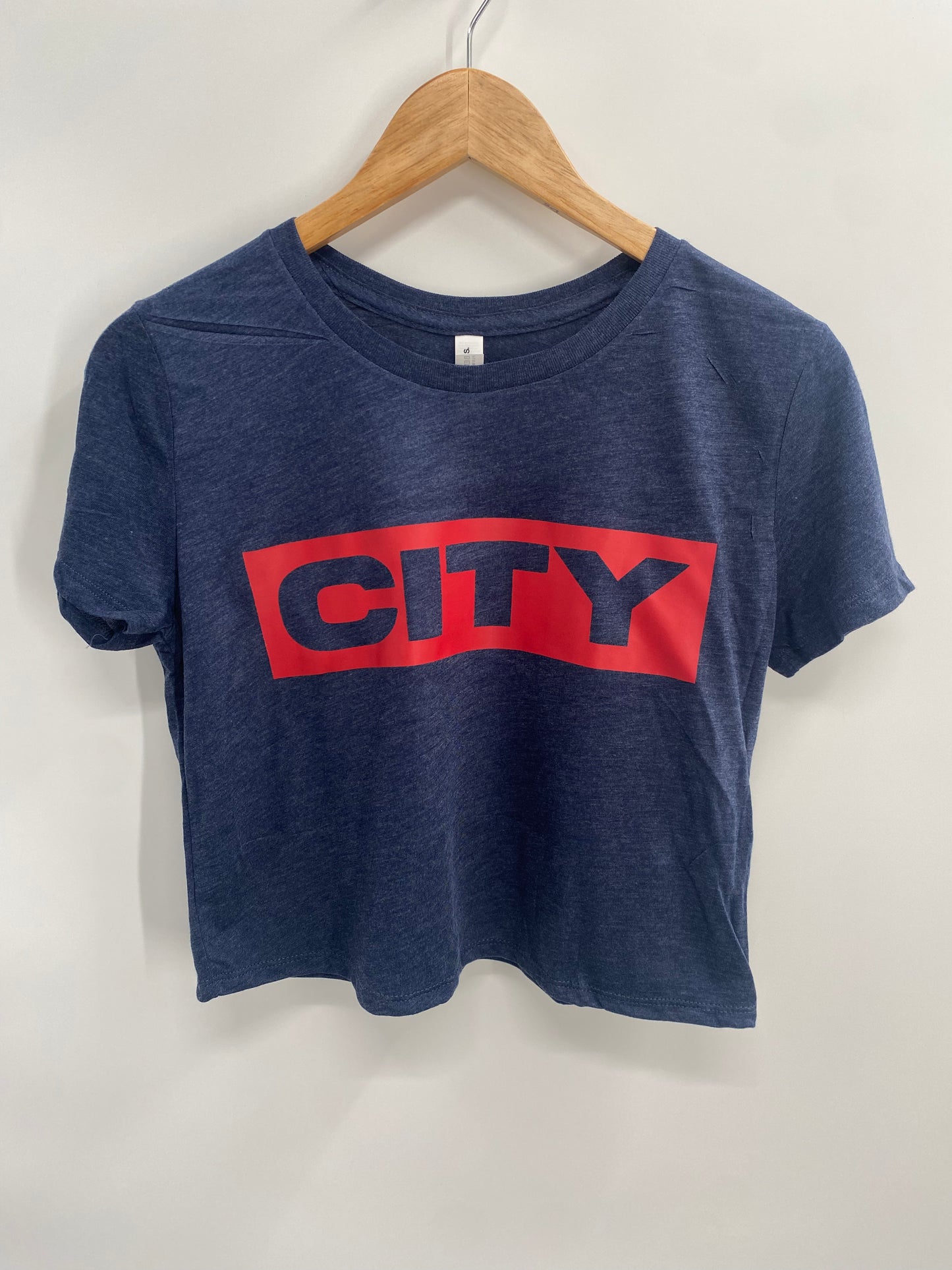 Navy City Crop Top