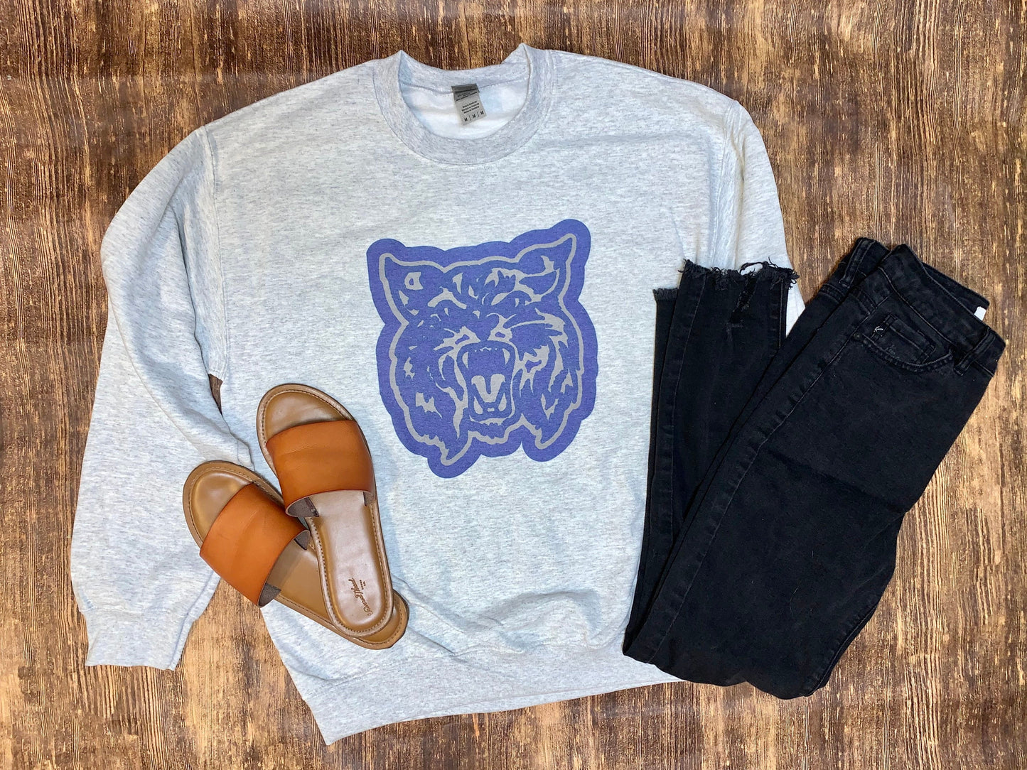 Blue Retro Wildcat Sweater