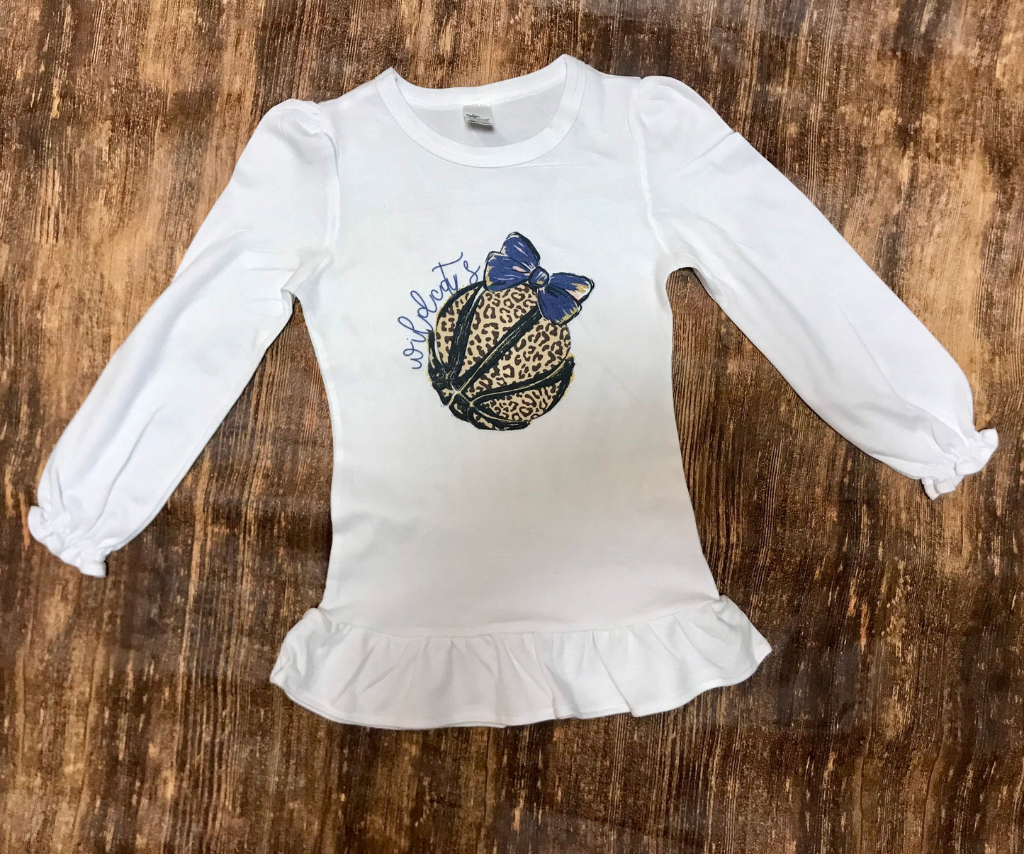Kentucky Wildcats leopard basketball ruffle shirt