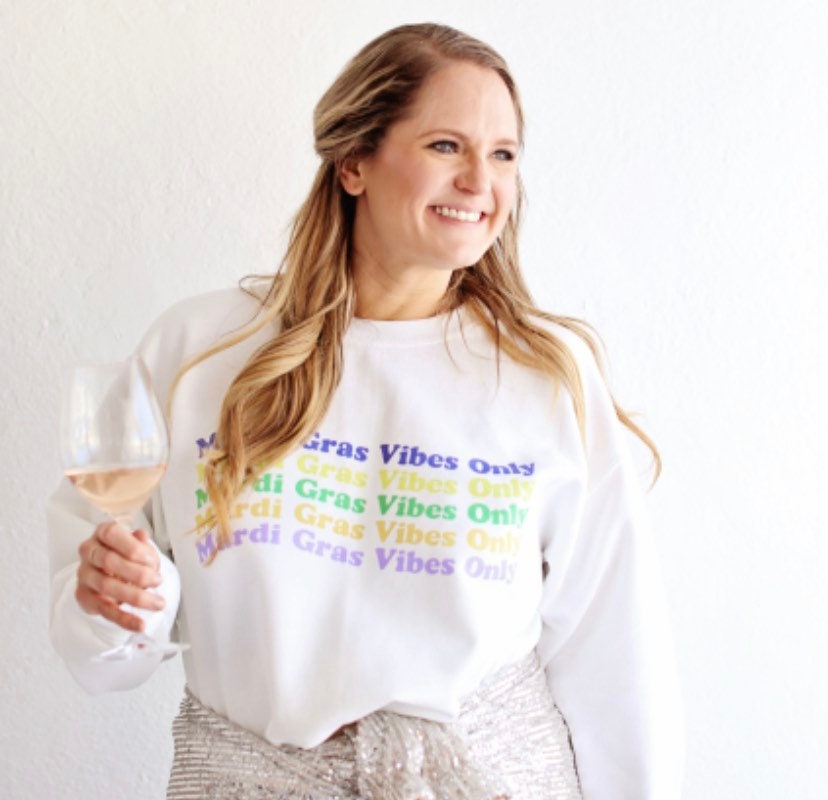 Mardi Gras Vibes Only Crewneck