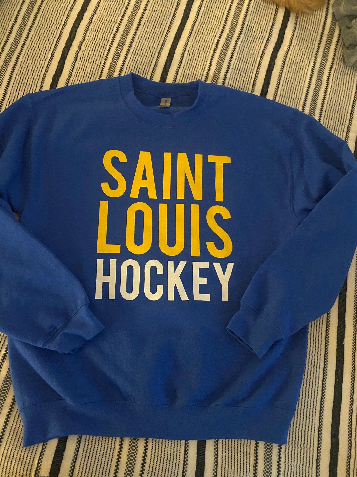 Blue Saint Louis Hockey crewneck sweatshirt