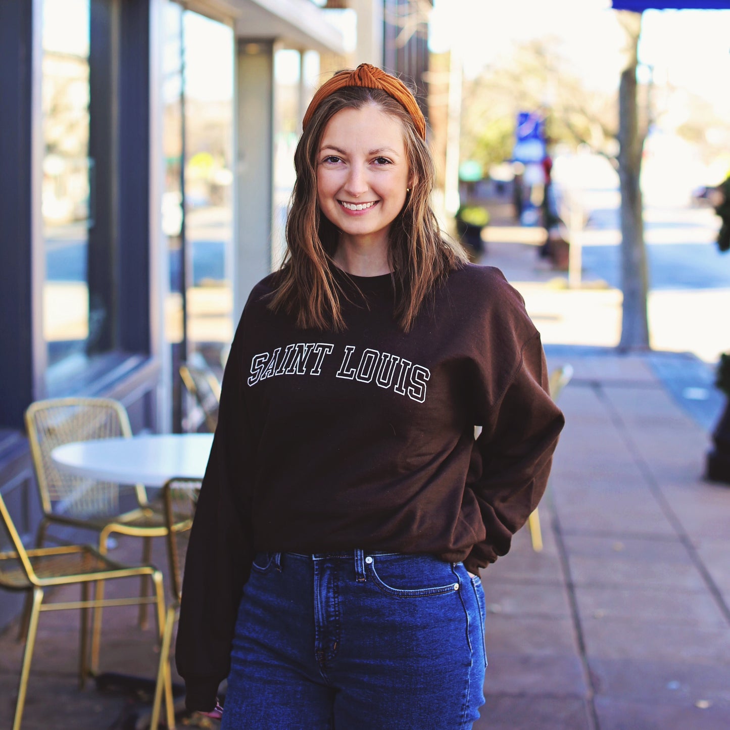 Brown Saint Louis crewneck