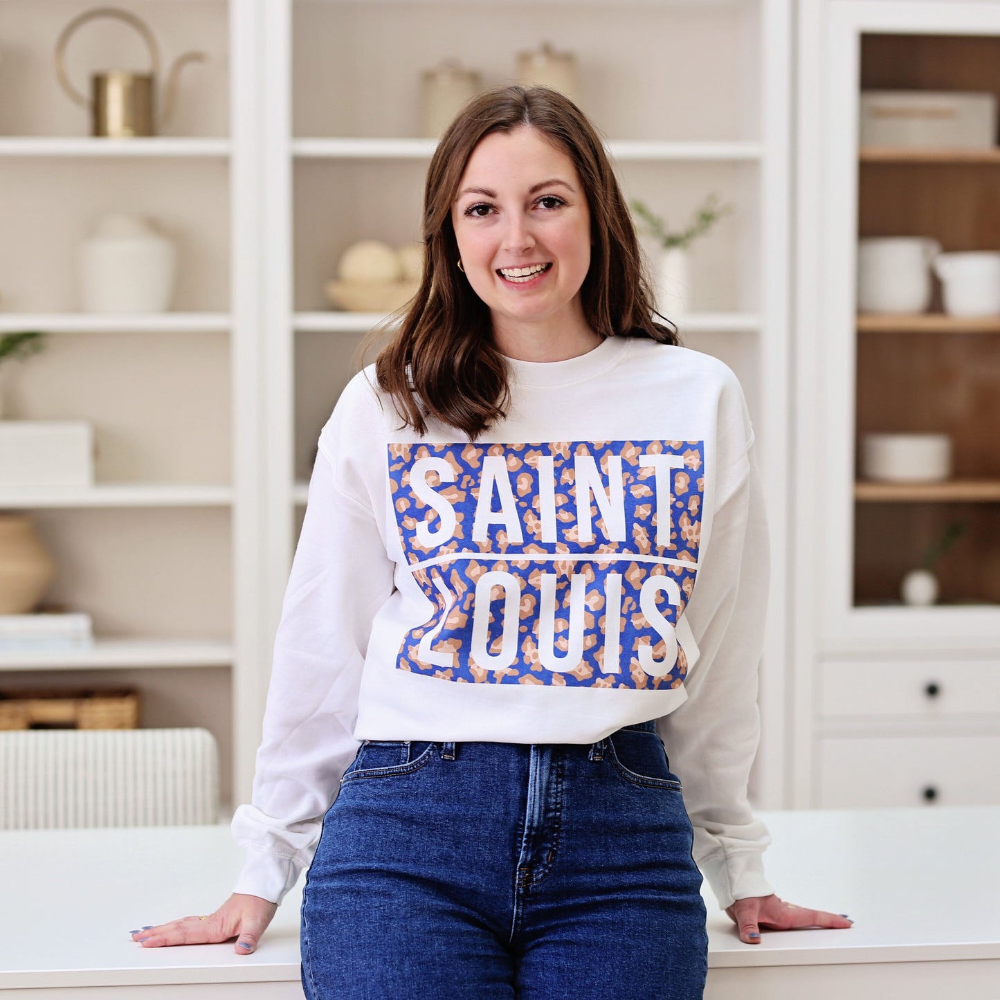 Sea Leopard Saint Louis Box Logo crewneck sweatshirt