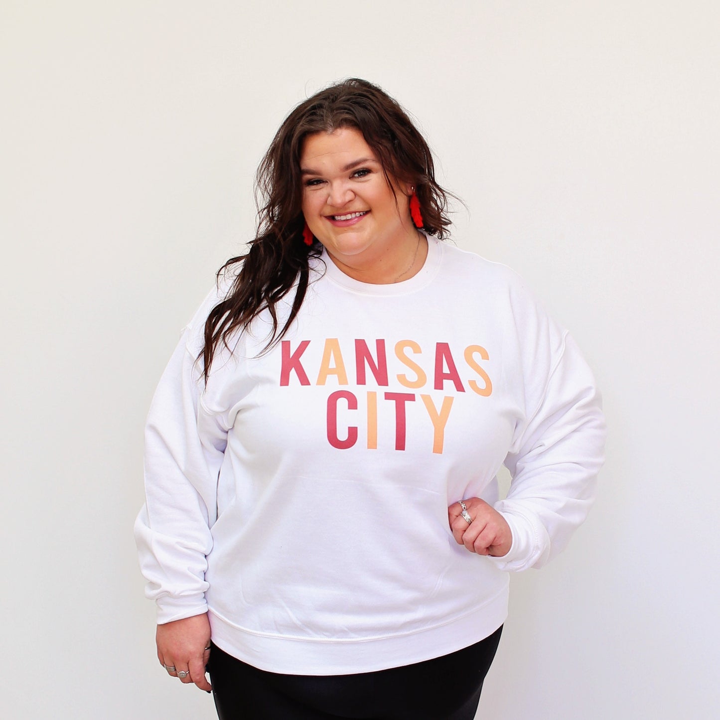 Red and Yellow Kansas City crewneck sweatshirt