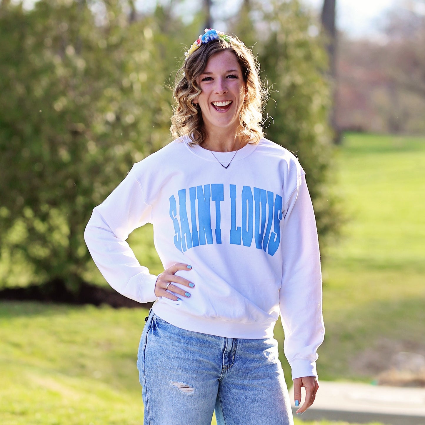 Blue Saint Louis Crewneck