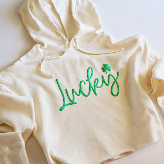 Lucky Cropped Hoodie