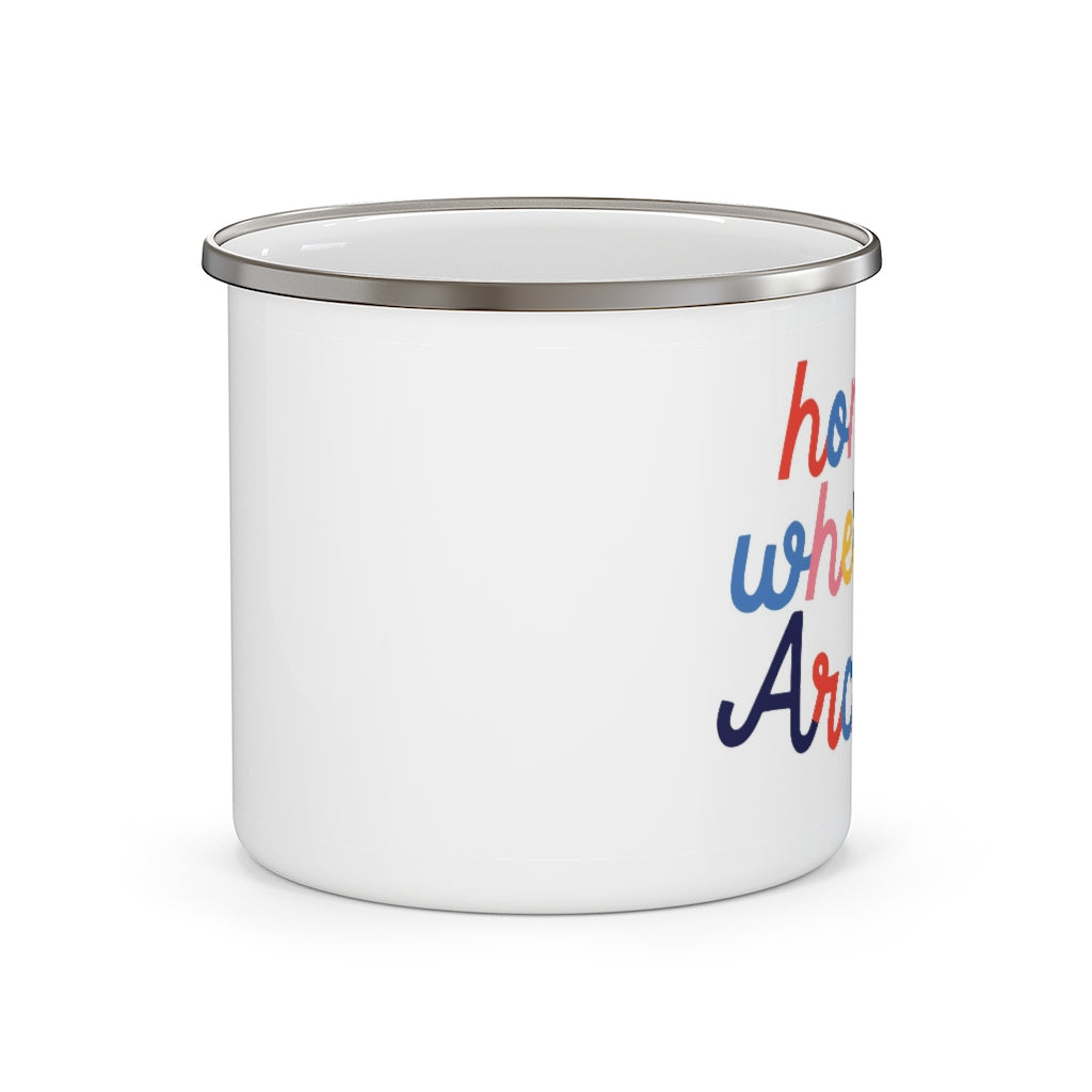 home is where the Arch is! Enamel Camping Mug