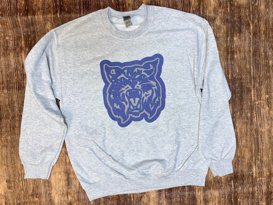 Blue Retro Wildcat Sweater