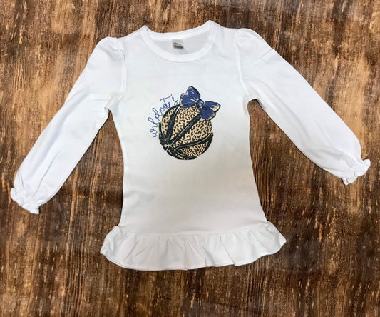 Kentucky Wildcats leopard basketball ruffle shirt