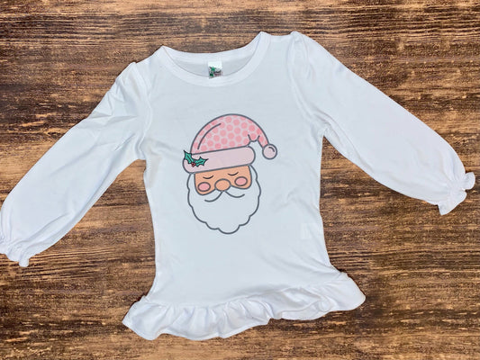 Polka Dot Santa ruffle shirt