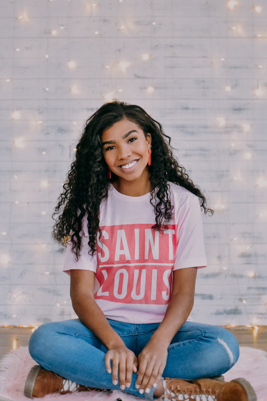 Pink and Red Saint Louis Tee.