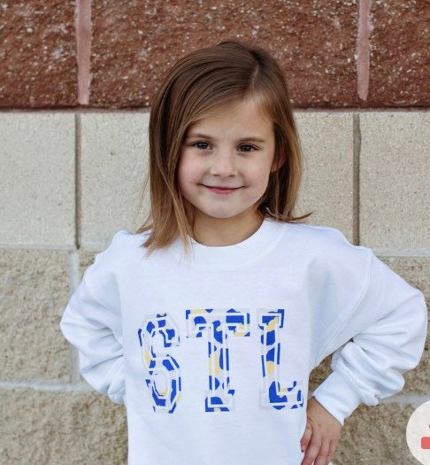 STL Blues leopard youth sweatshirt