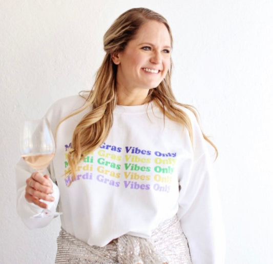 Mardi Gras Vibes Only Crewneck