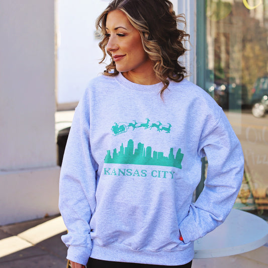 Santa over Kansas City sweatshirt