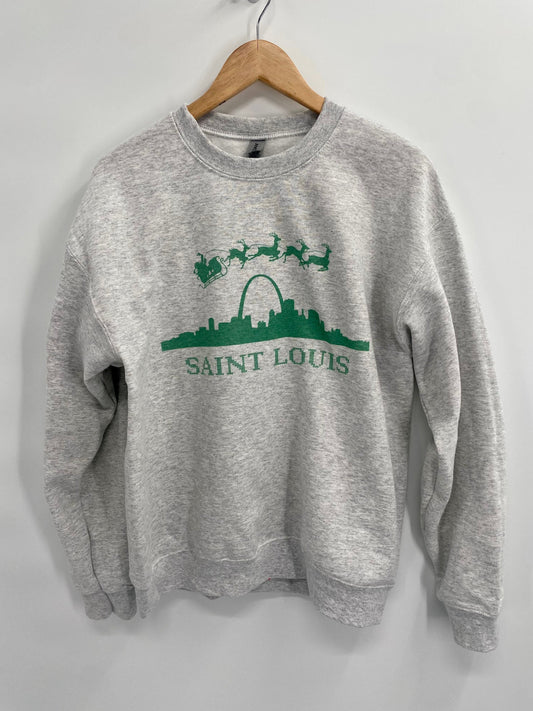 Santa over Saint Louis sweatshirt