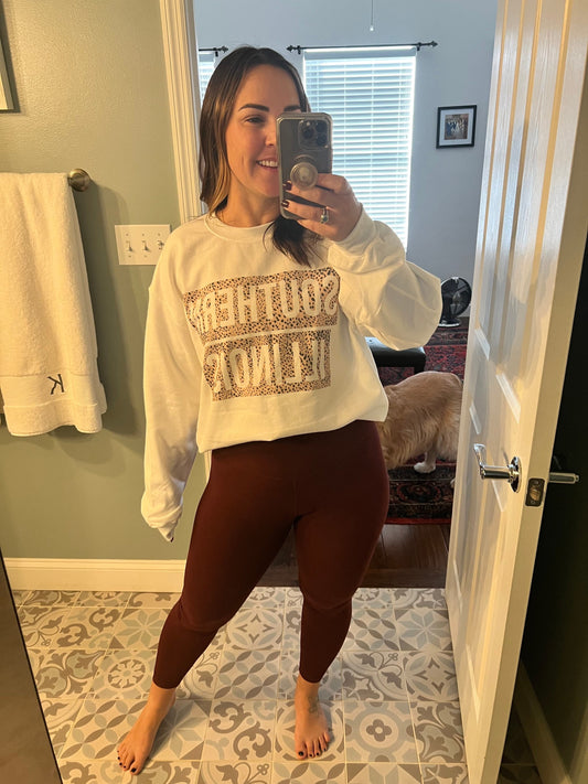 Southern Illinois Box logo crewneck (white)