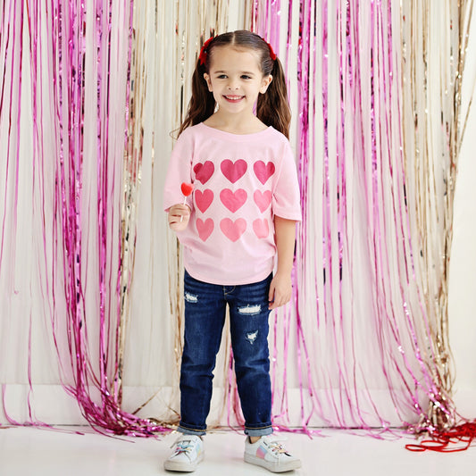 Youth ombre heart tee