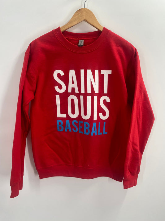 RED Saint Louis Baseball crewneck sweatshirt