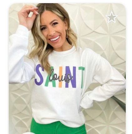 Saint Louis Mardi Gras crewneck